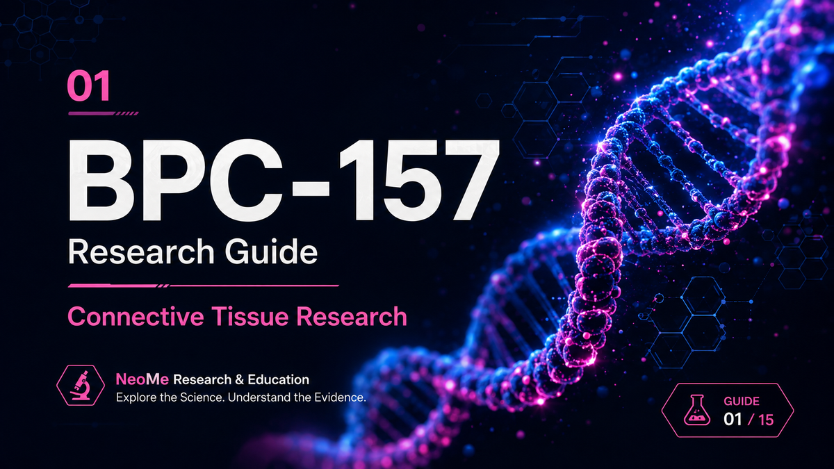 BPC-157 NeoMe research guide poster